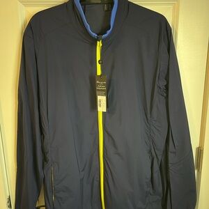 Greyson Navy Jacket with Yellow Zipper